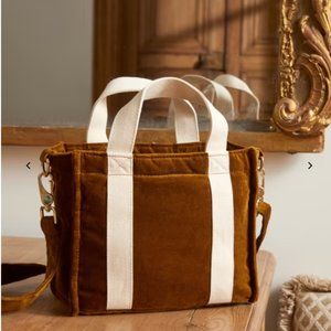 NWT Sezane velvet tote crossbody bag